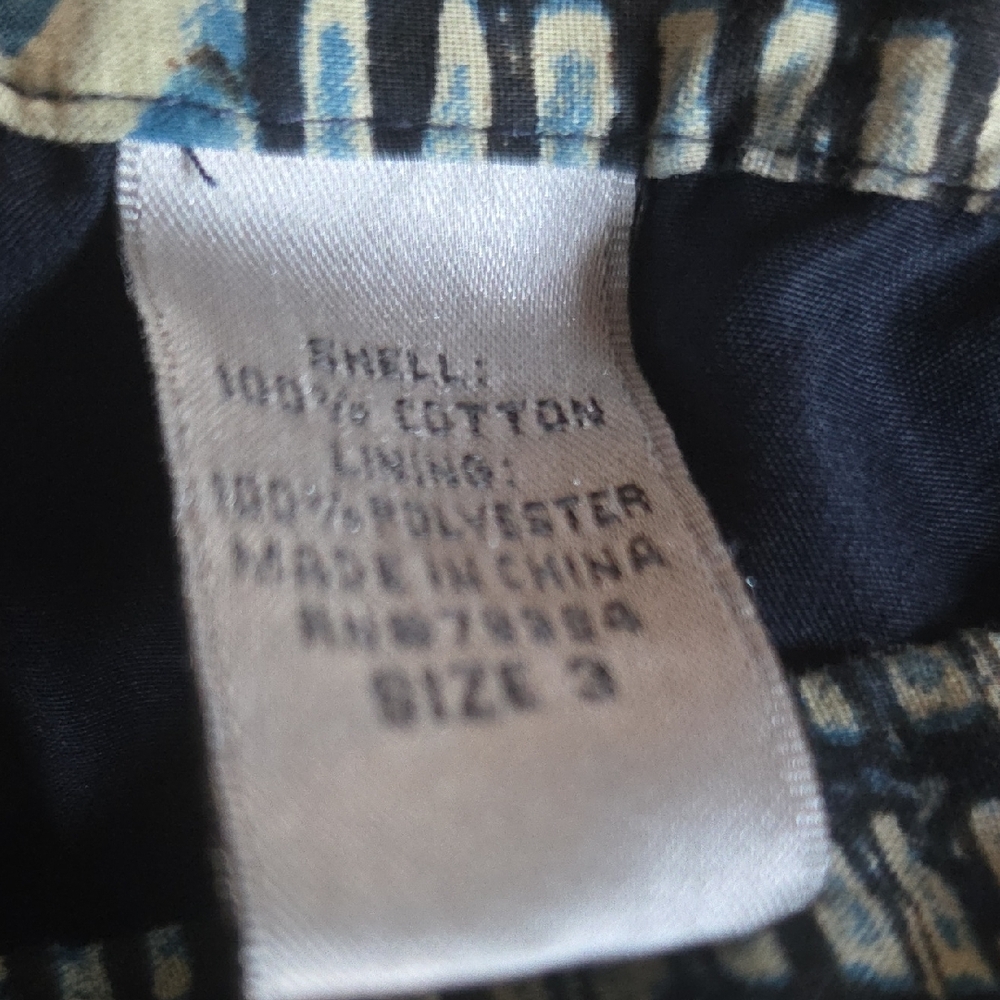 Chico's Blue and Black Patchwork Midi Skirt - Picture 5 of 6